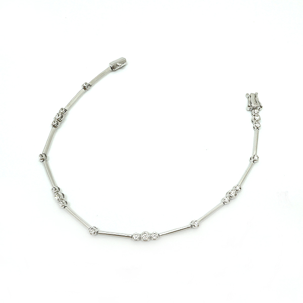 K18WG ダイヤモンド ブレスレット 5.00CT