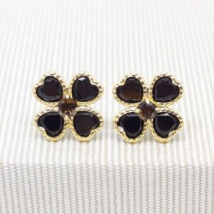 K18YG オニキス ピアス