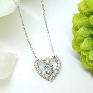 K18WG アクアマリン ネックレス