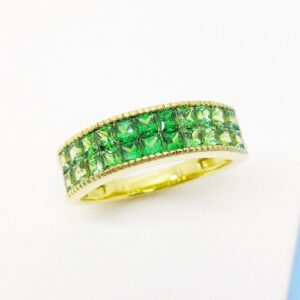 K18YG グリーンガーネット リング