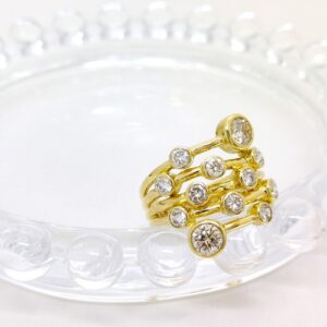 K18YG ダイヤモンド リング