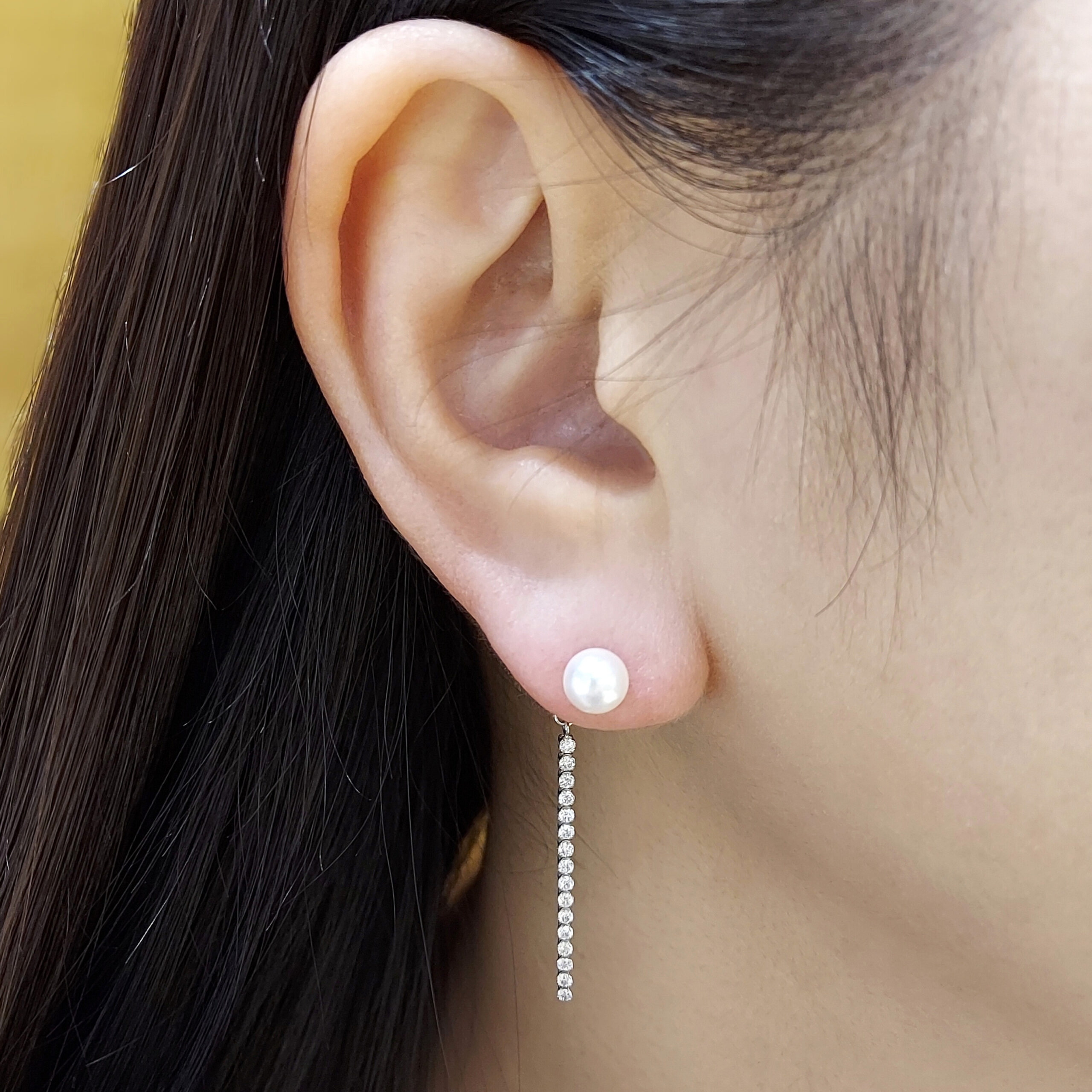 プラチナ ダイヤモンド ピアス - 画像 (5)