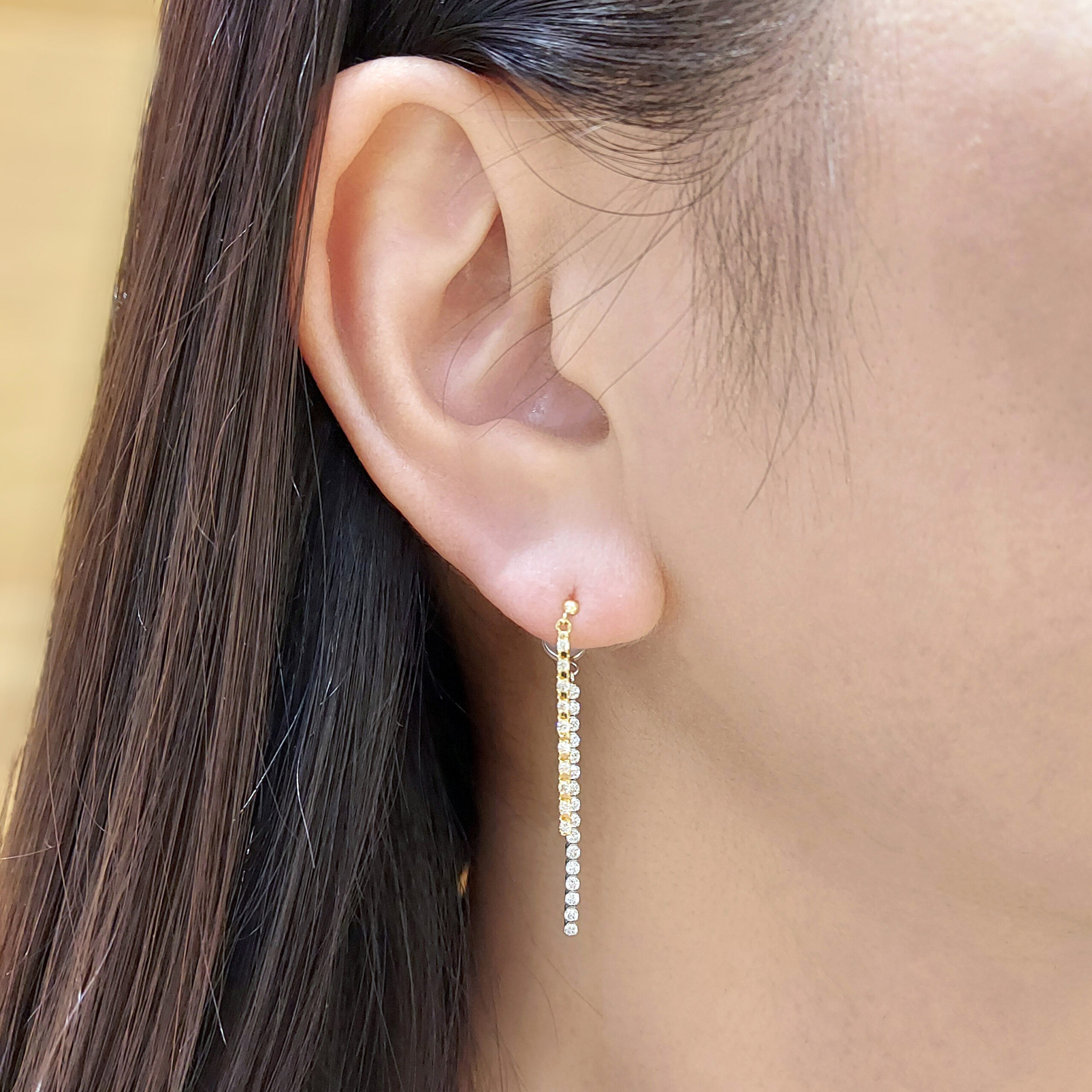 プラチナ ダイヤモンド ピアス - 画像 (7)