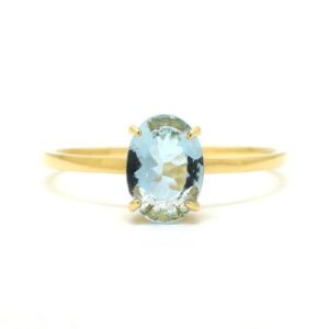 K18YG アクアマリン リング