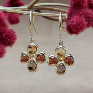 K18YG マルチカラー ピアス