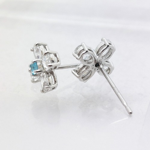 プラチナ パライバトルマリン ピアス - 画像 (2)