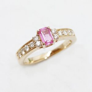 K18PG パパラチアサファイア リング